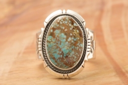 Sterling Silver Number 8 Mine Ring Turquoise Ring
